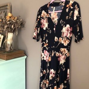 ModCloth Gili Navy floral dress